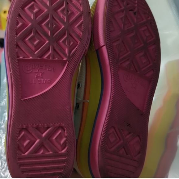 Converse Chuck Taylor All Star Lift Low Rainbow Vintage 🌈 White size 7 - Picture 14 of 16